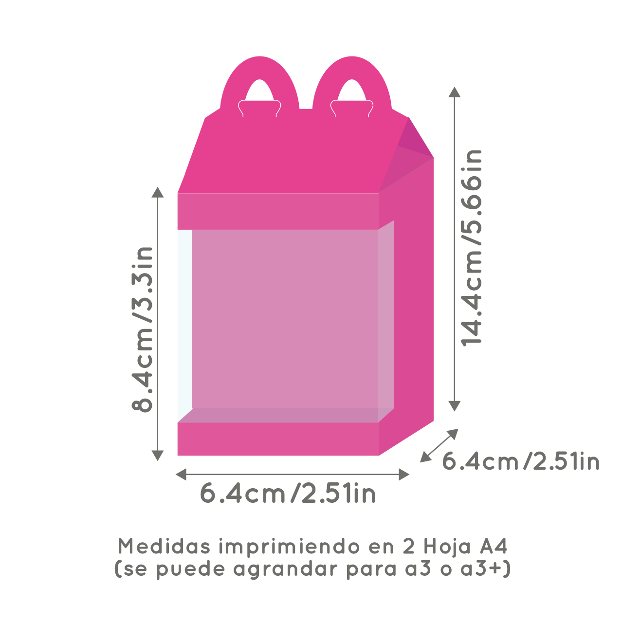 Molde cajita feliz editable shaker escenario - Imagen 5