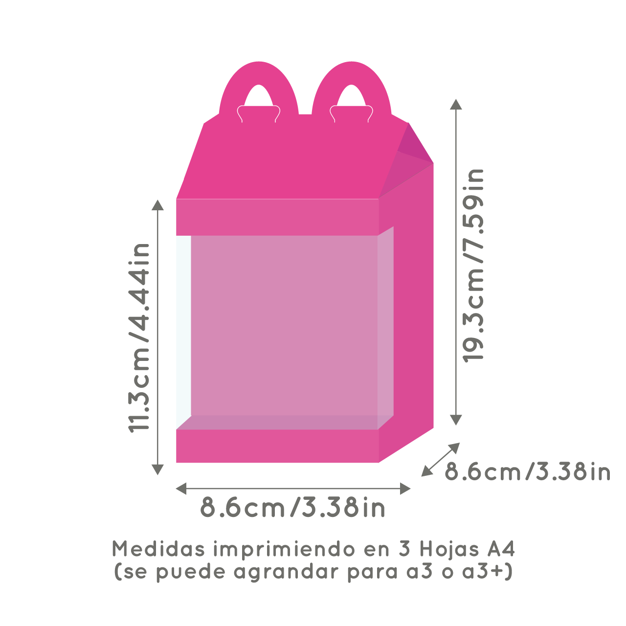 Molde cajita feliz editable shaker escenario - Imagen 4