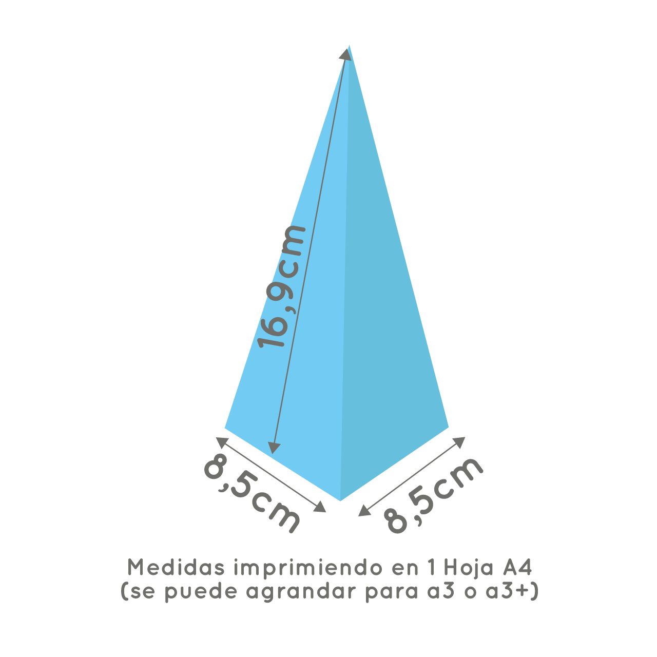 Molde caja pirámide de 3 lados - Imagen 2