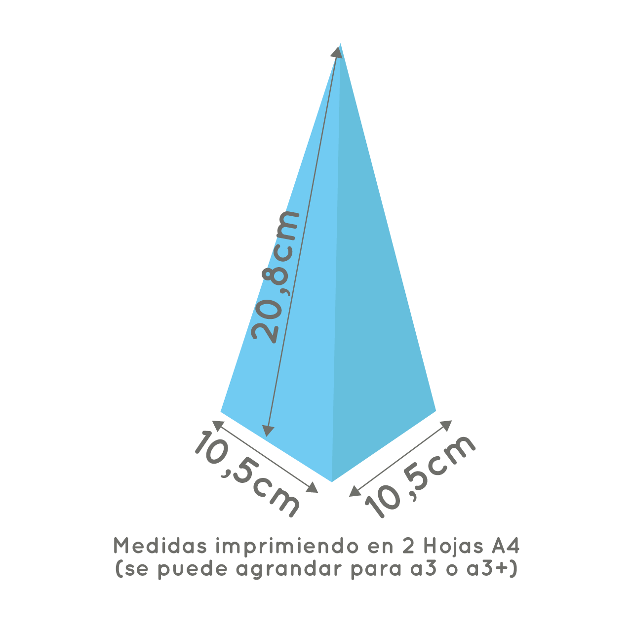 Molde caja pirámide de 3 lados - Imagen 3