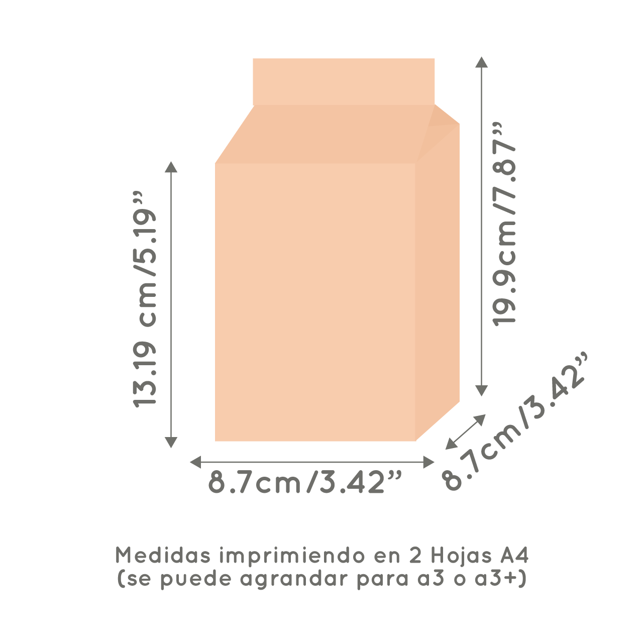 Molde Milk box base cuadrada - Imagen 3