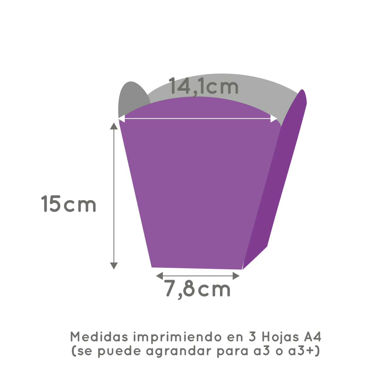 Molde Pochoclera baja semicirculo - Imagen 2