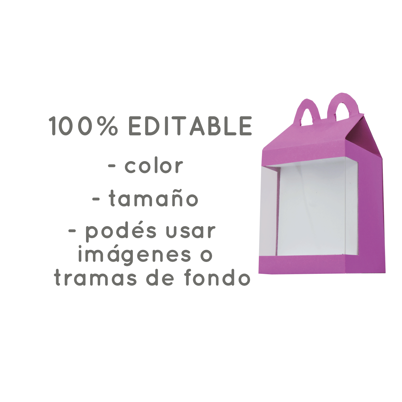 Molde cajita feliz editable shaker escenario - Imagen 6