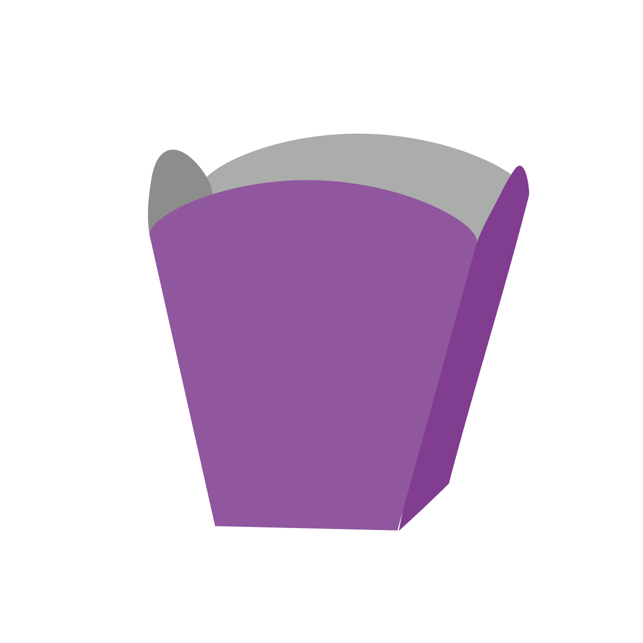 Molde Pochoclera baja semicirculo