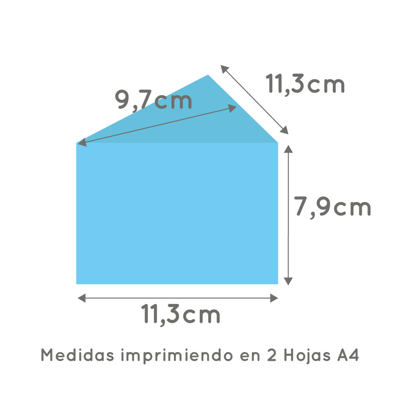 Molde caja triangular para torta de 6 porciones - Imagen 3