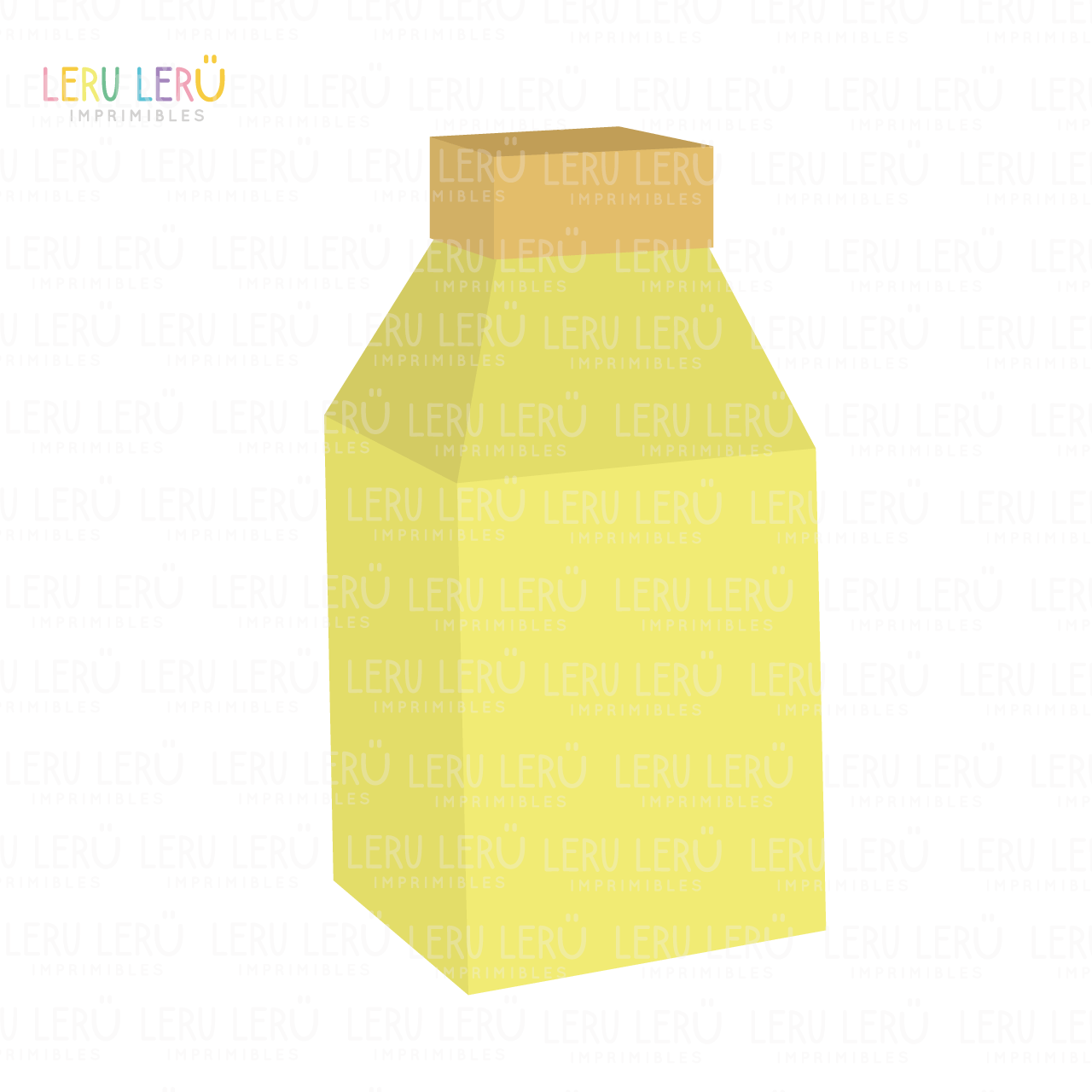 Molde de caja con forma de botella lecherita