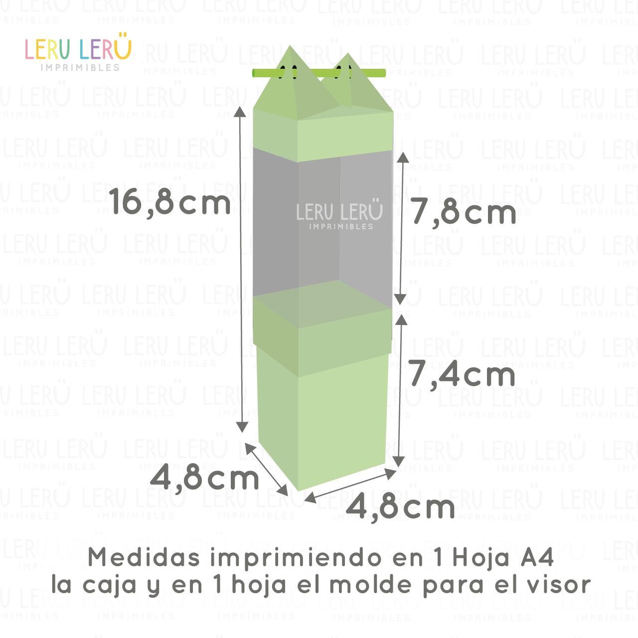 Medidas de la caja con sorbete puntas dobles y shaker al medio imprimiendo en 1 hoja A4