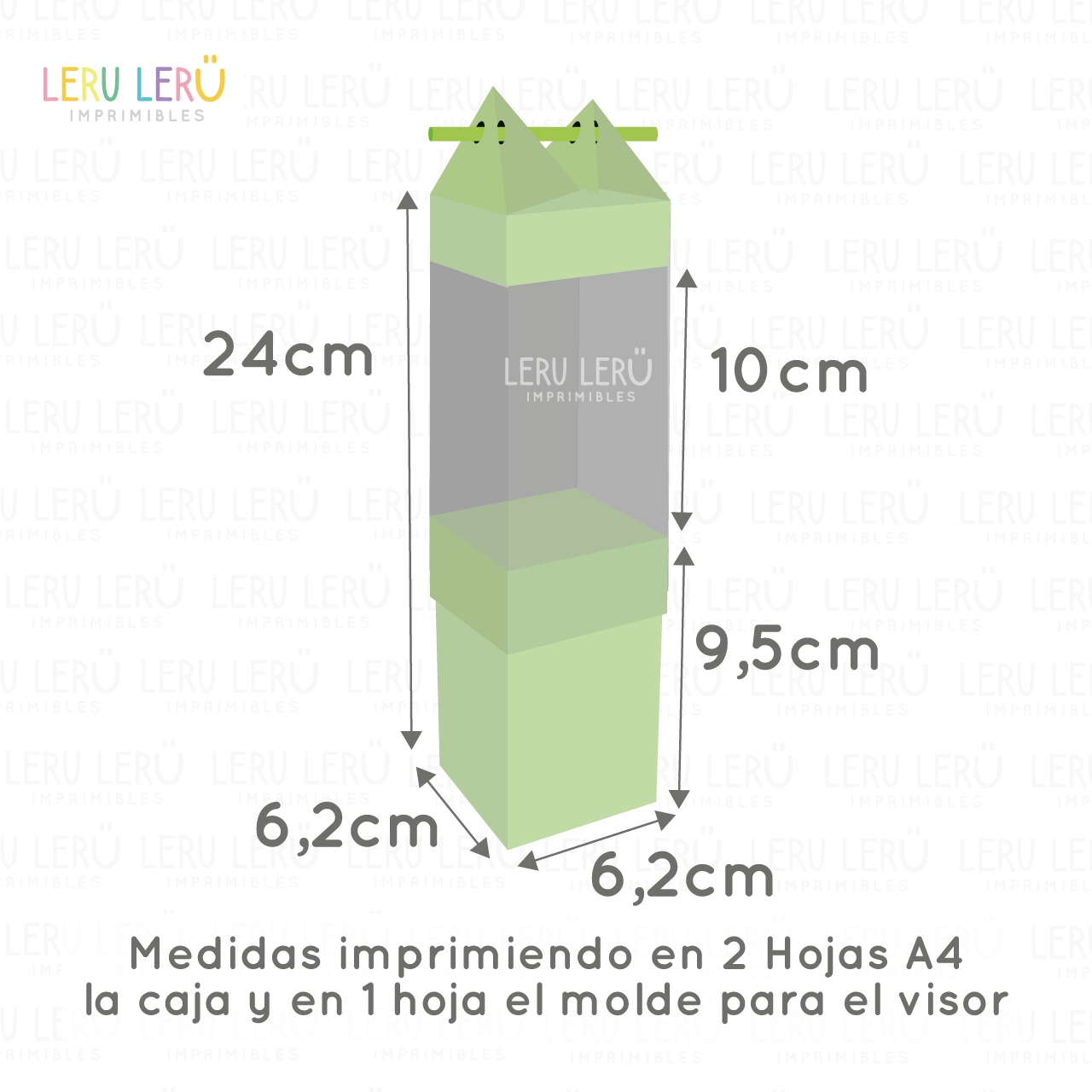 Medidas de la caja con sorbete puntas dobles y shaker al medio imprimiendo en 2 hojas A4