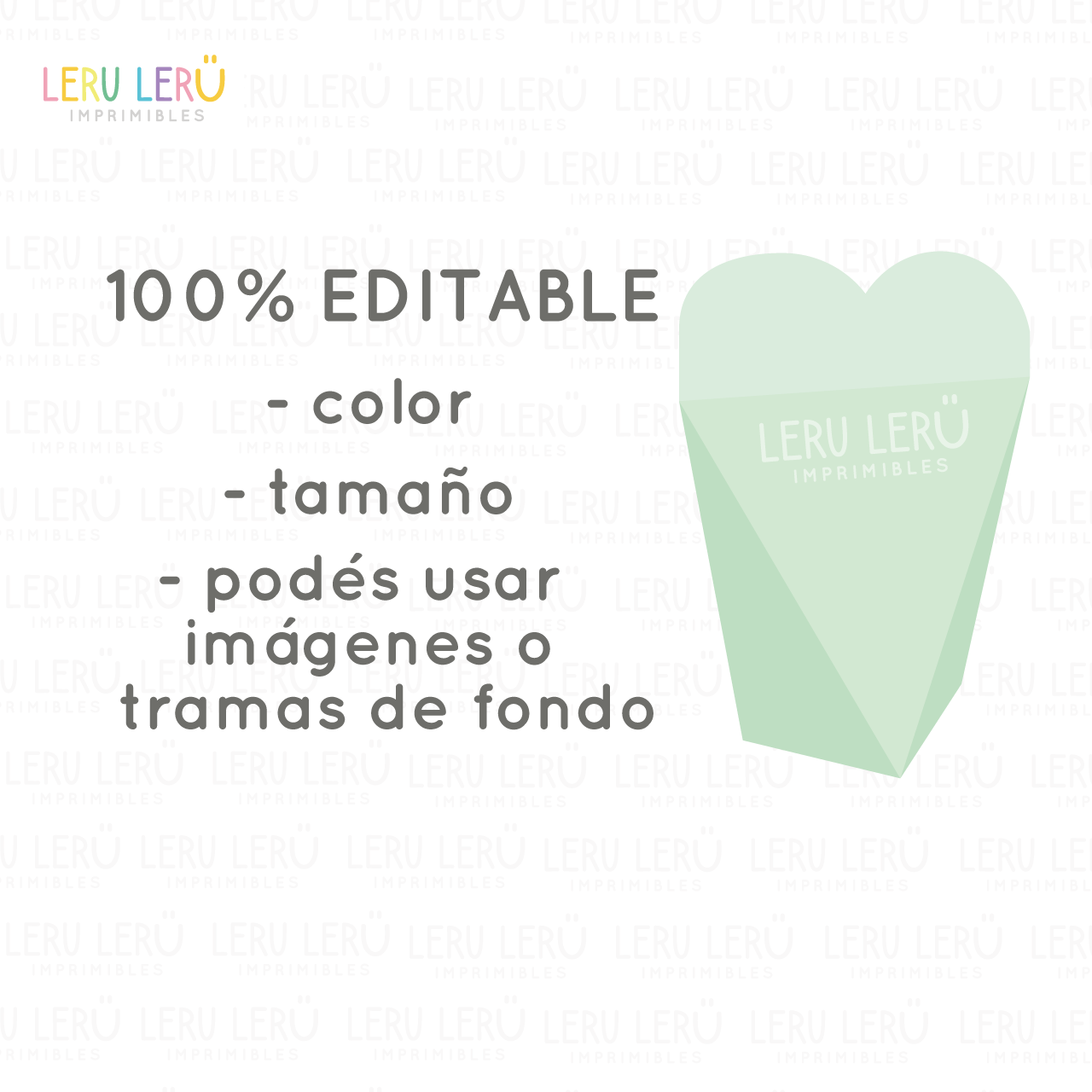 plantilla editable de caja corazón