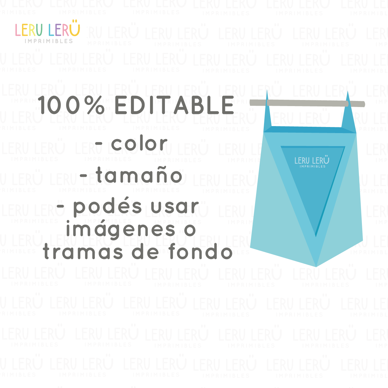 Molde editable de caja poligonal shaker con sorbete