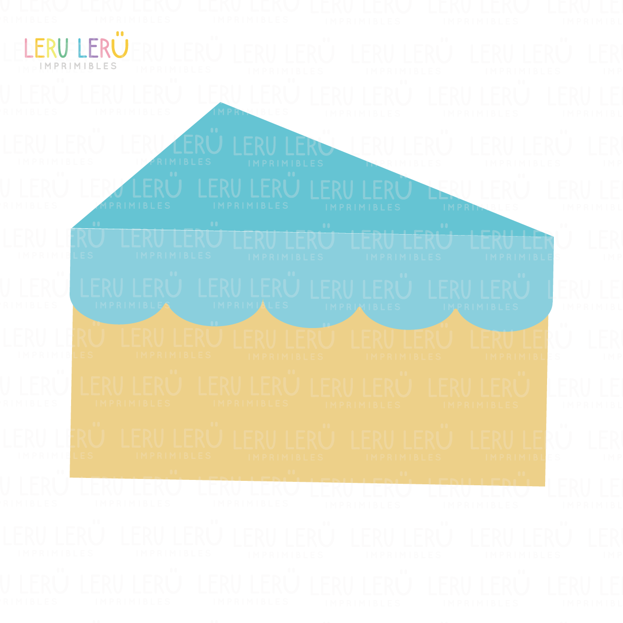 Molde de caja triangular para torta 12 porciones con tapa