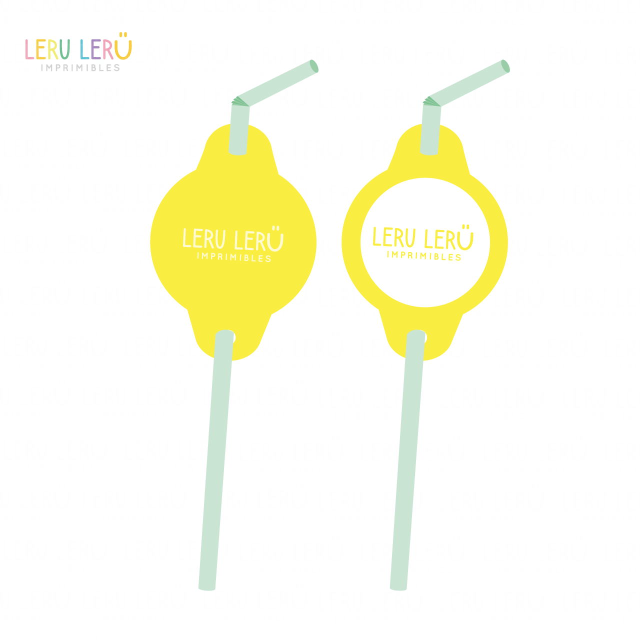 Molde de decoración para sorbete (editable)