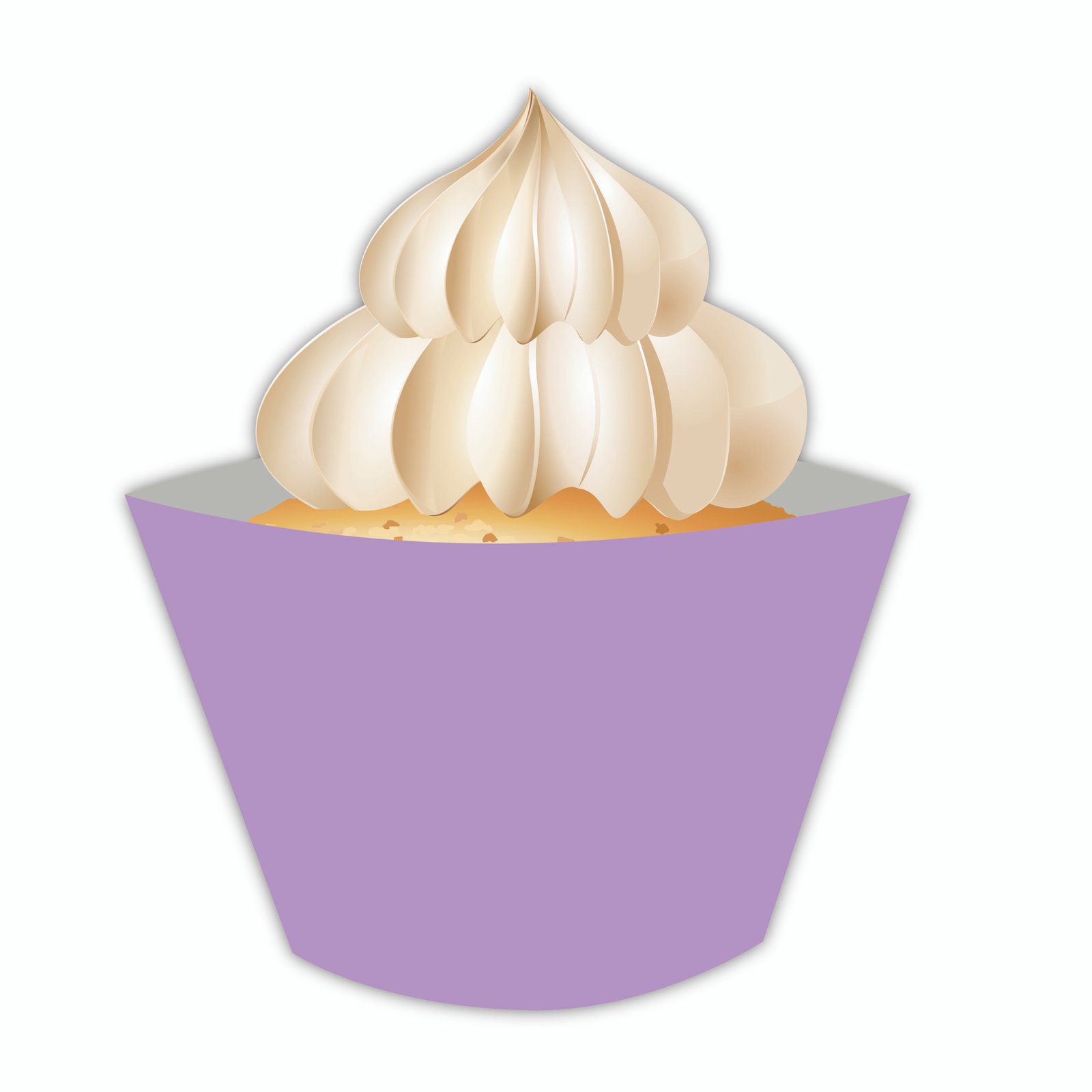 Molde de envoltorio para cupcake recto