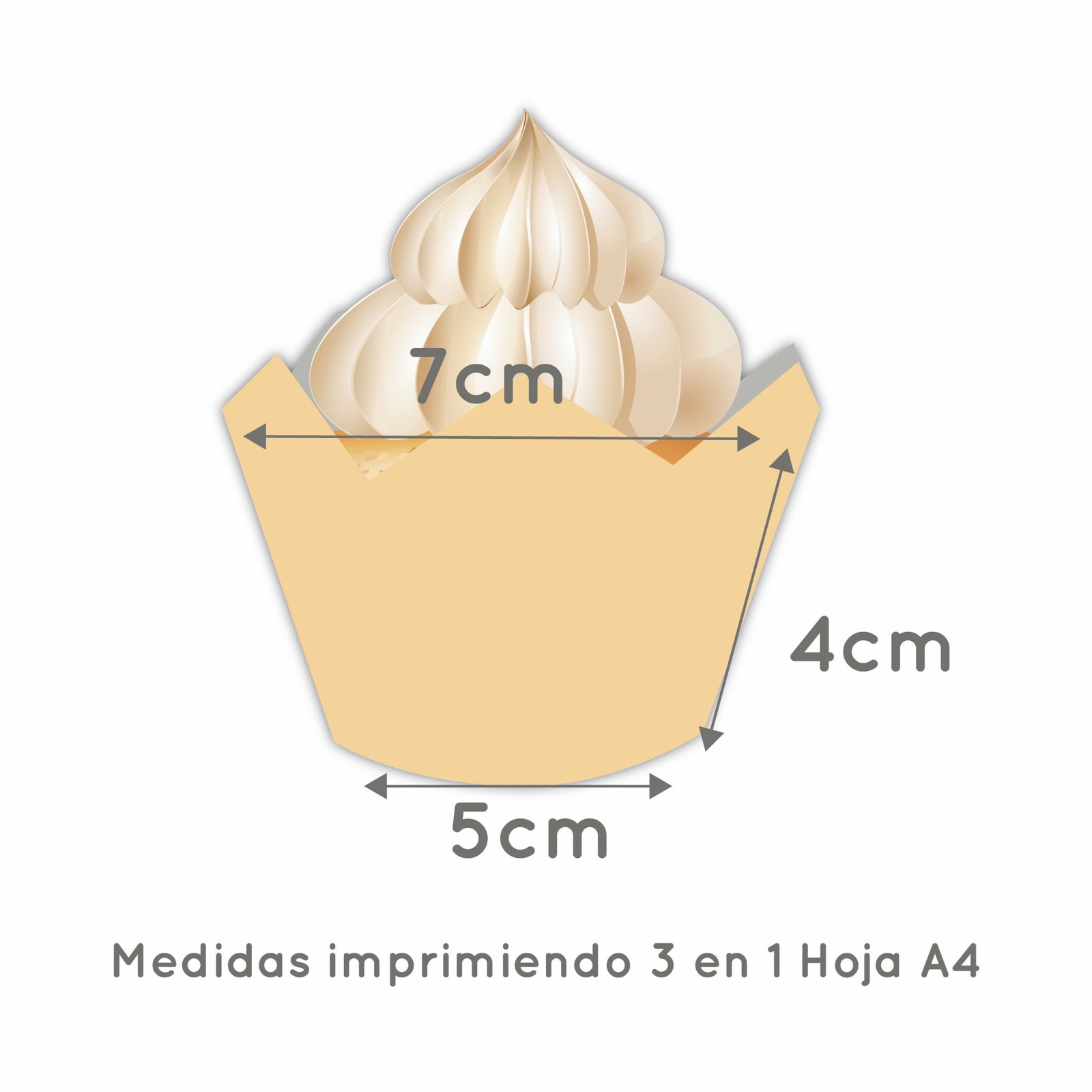 Molde de envoltorio para cupcake picos grandes - Imagen 2