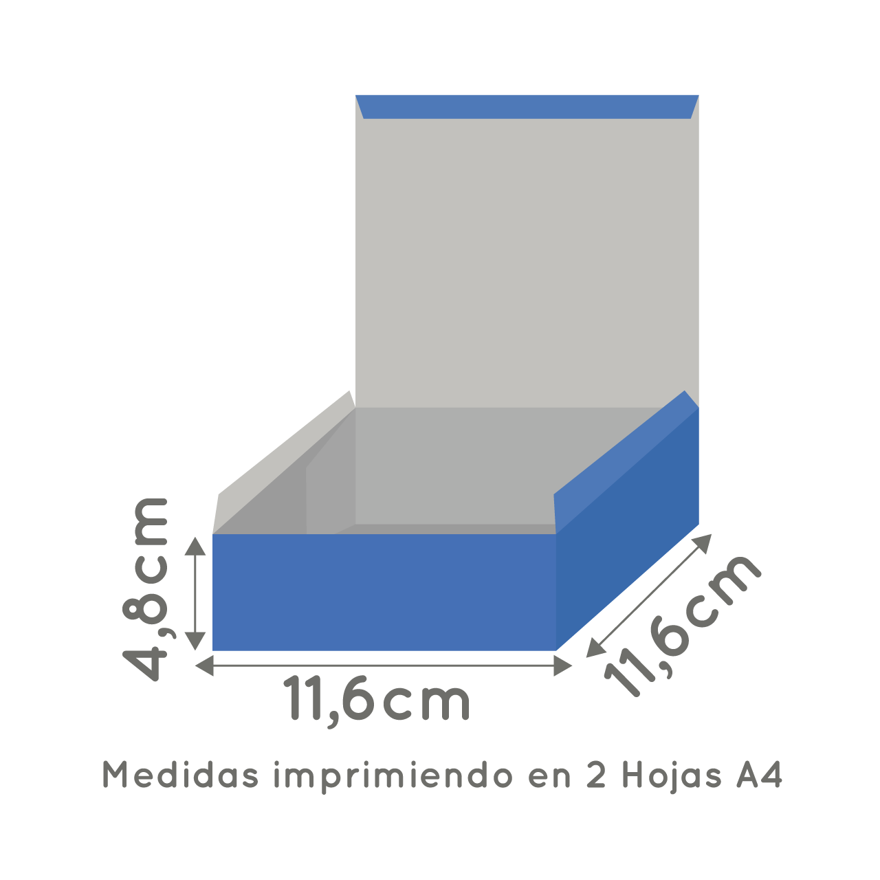 Molde caja cuadrada plana - Imagen 4
