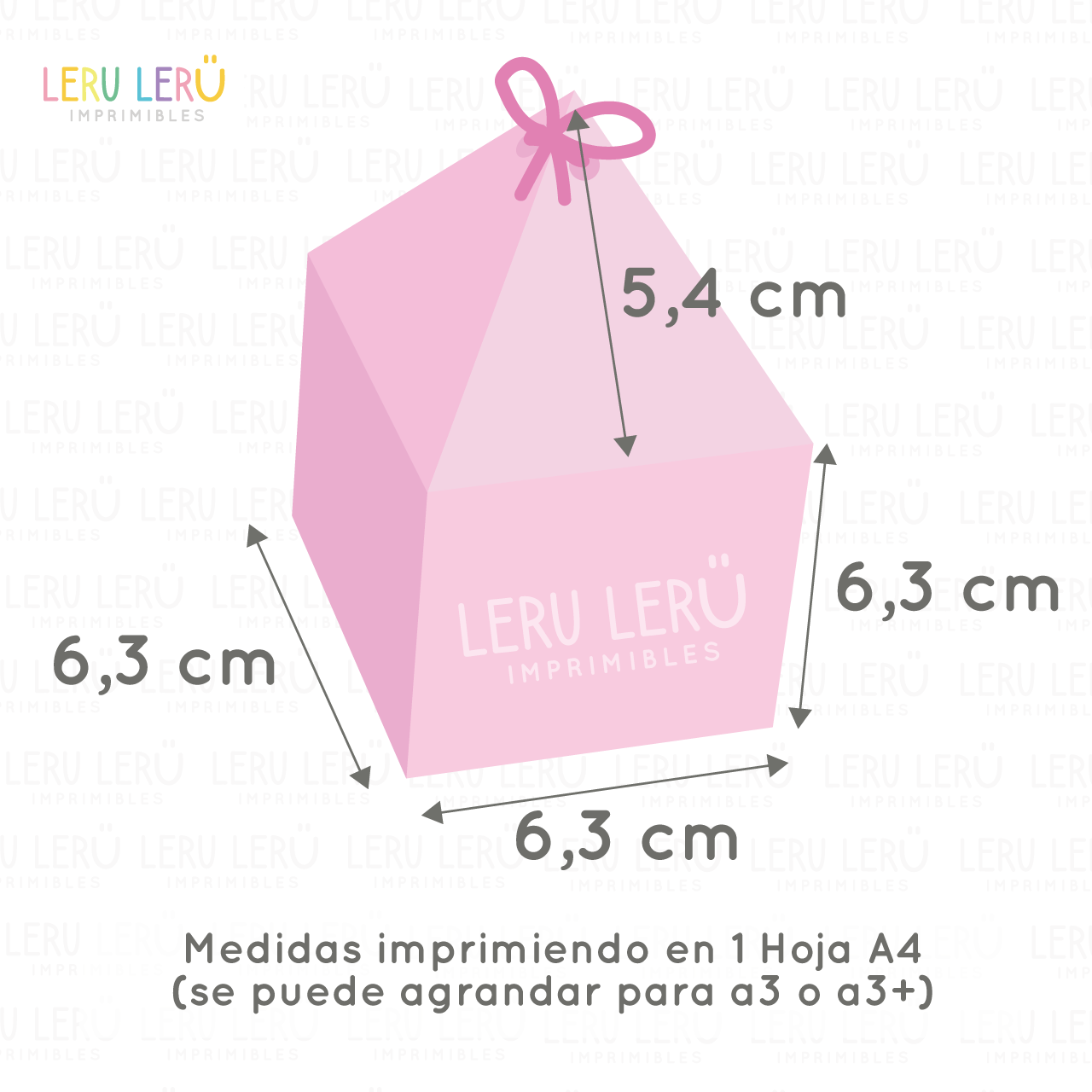 Medidas de la caja casita carpita imprimiendo en 1 hoja A4