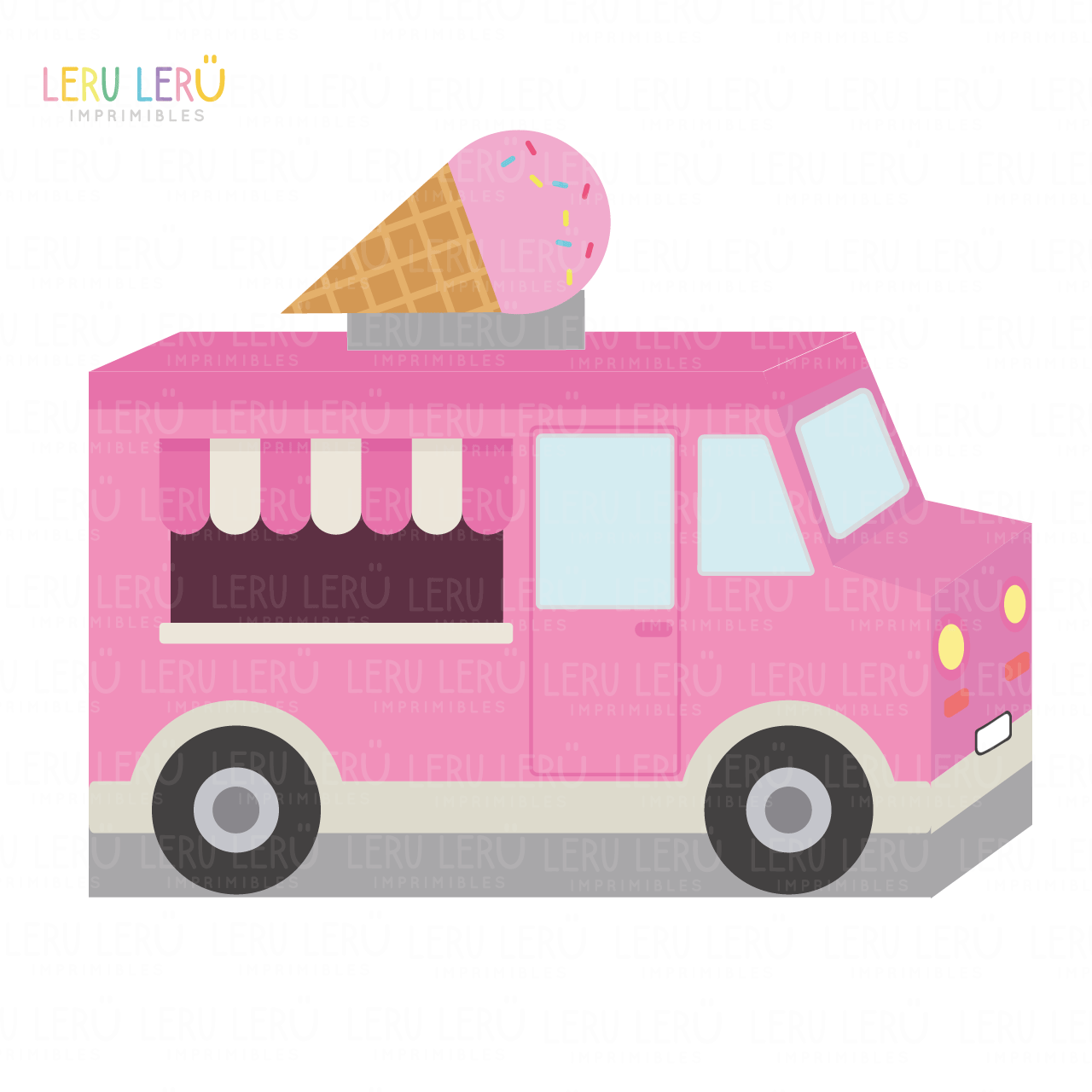 Molde de la caja de camión de helados