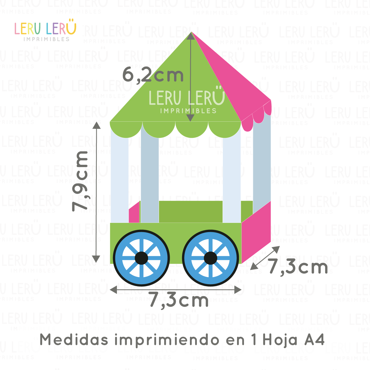 medida caja carrito imprimiendo en 1 hoja A4