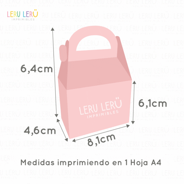 Medidas de caja valijita imprimiendo en 1 hoja A4