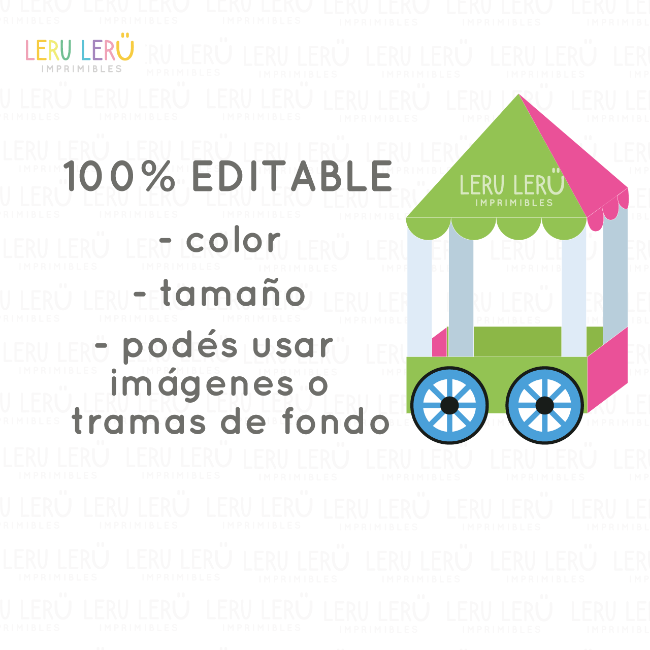 Plantilla editable caja carrito