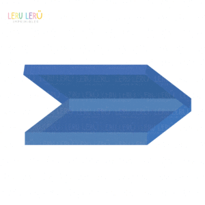 Molde editable de caja rectangular con cierre tipo pizza