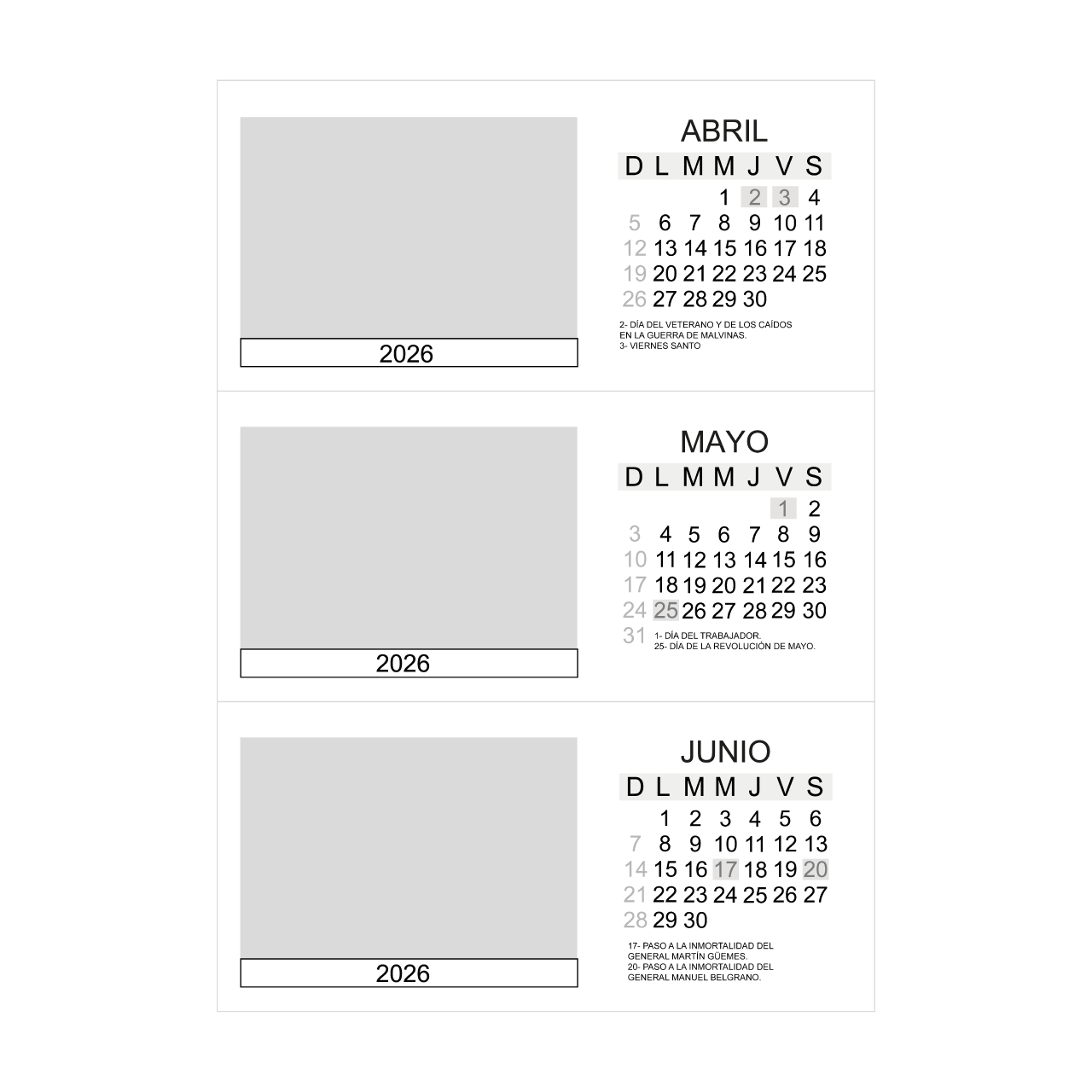 Calendario Almanaque Carpita mes por mes - Imagen 4