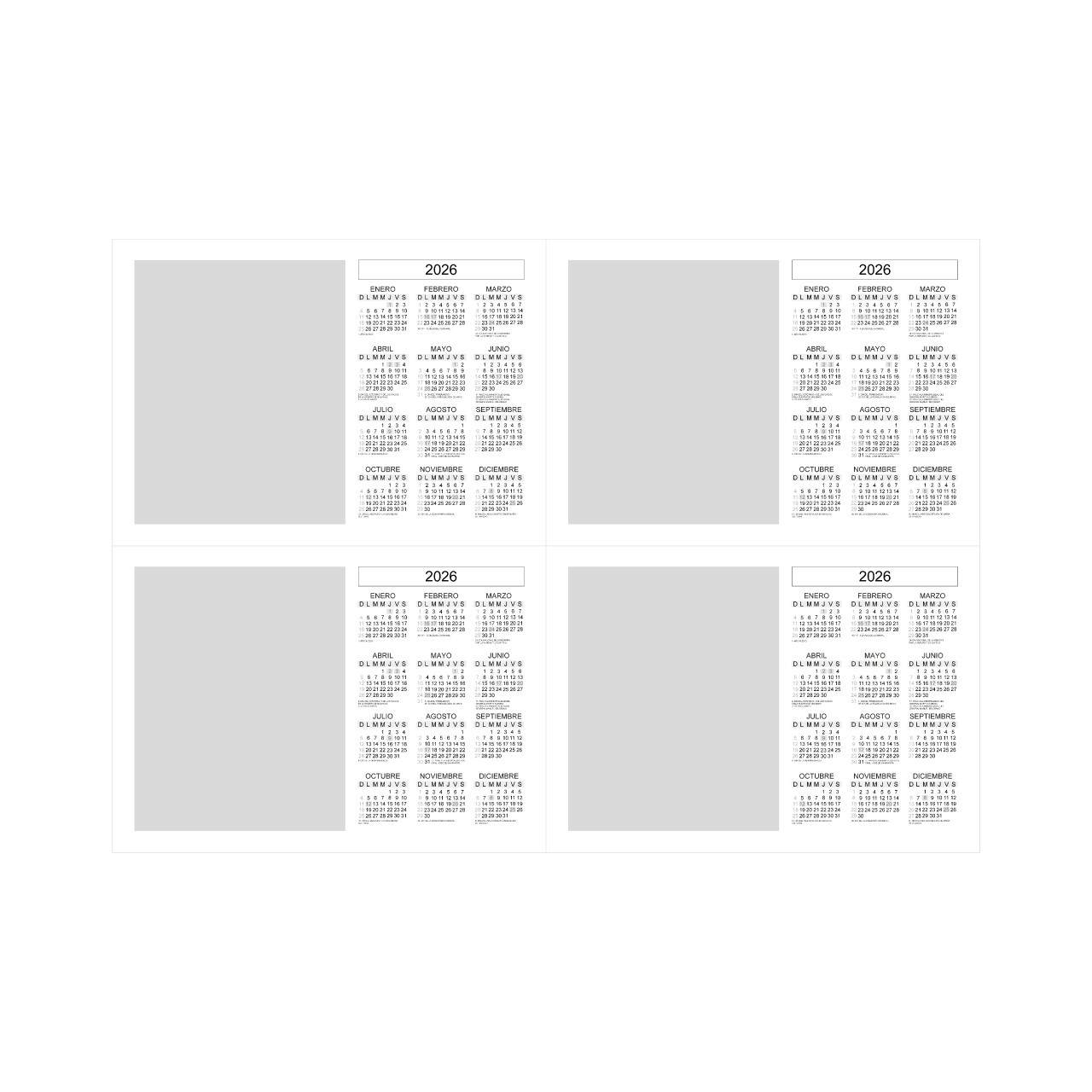 Pack todos los modelos de Calendarios Almanaques - Imagen 17