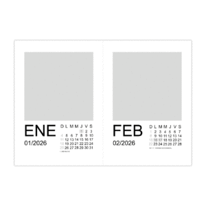 Calendario Almanaque A5 mes por mes