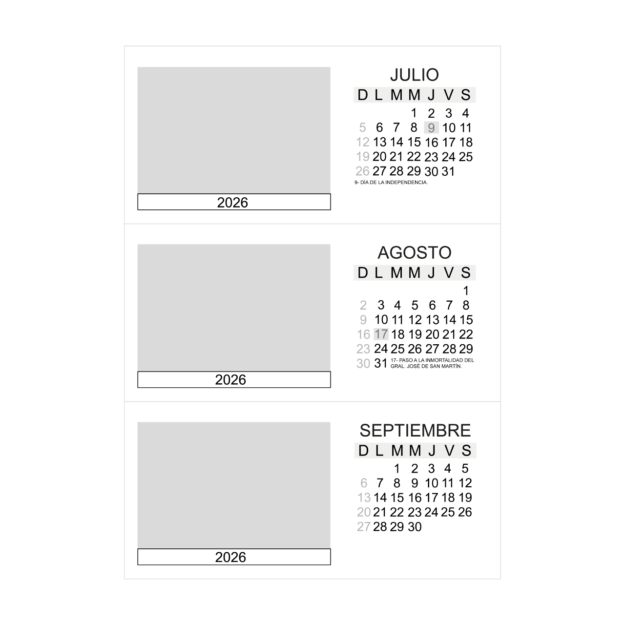 Calendario Almanaque Carpita mes por mes - Imagen 5