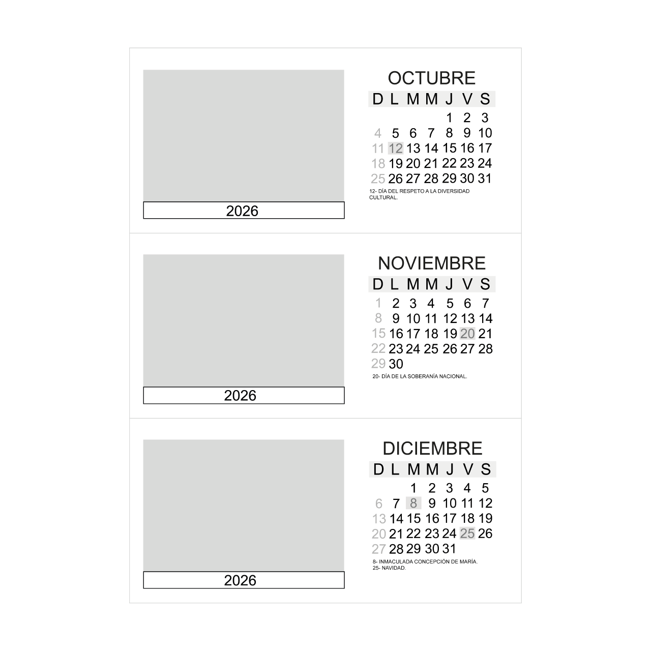 Calendario Almanaque Carpita mes por mes - Imagen 6