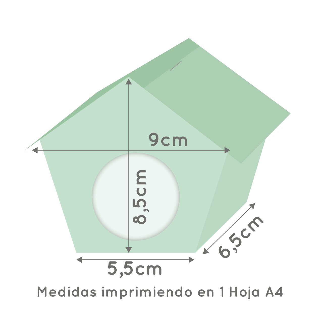 Molde caja casita pajaritos - Imagen 2