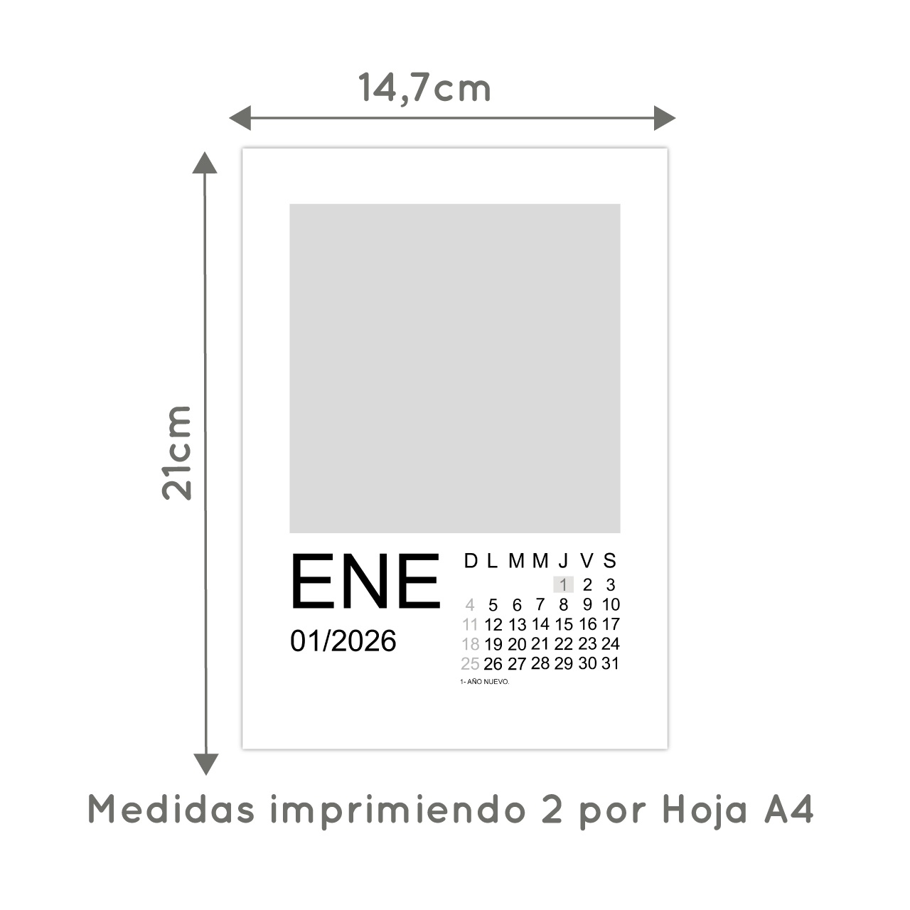 Calendario Almanaque A5 mes por mes - Imagen 2