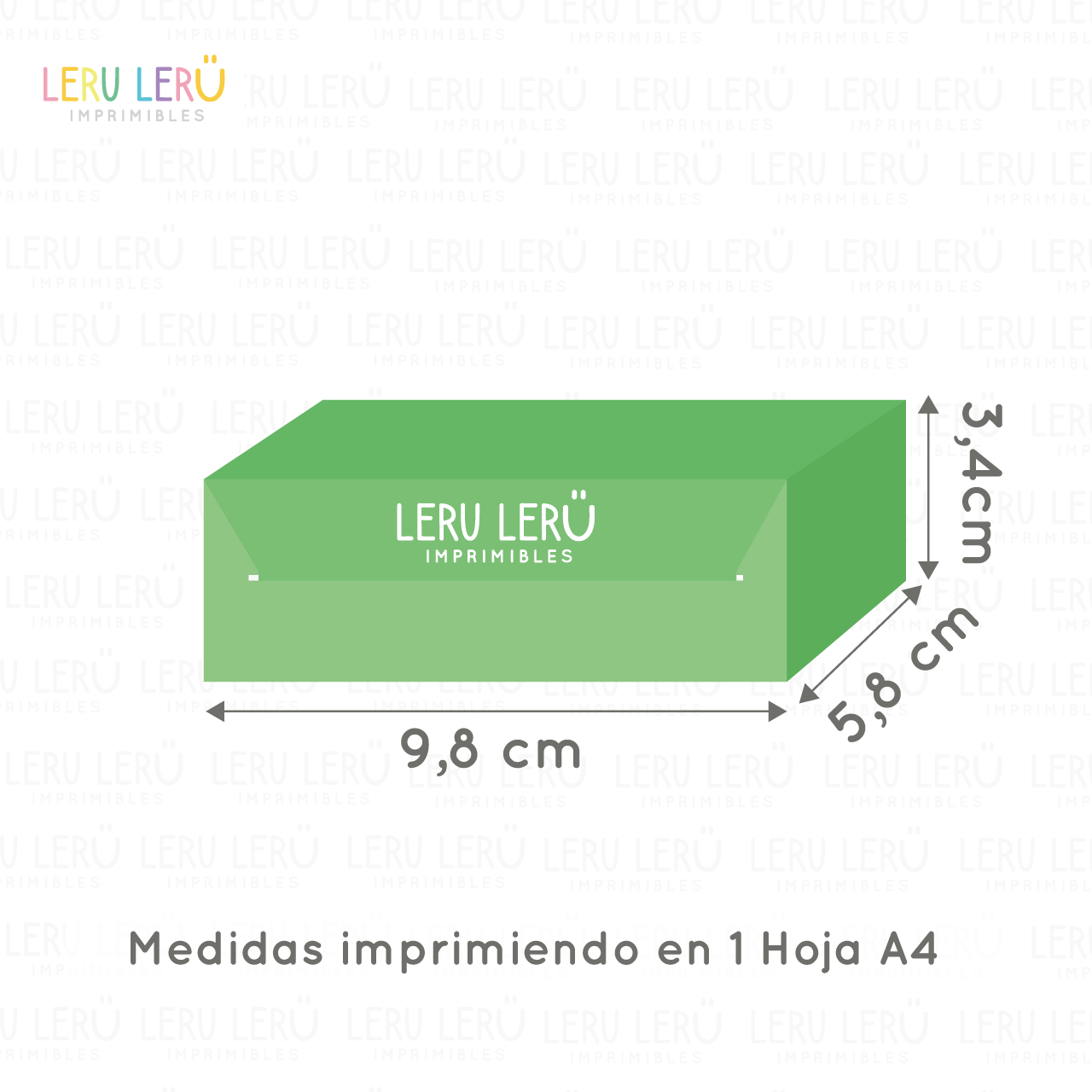 Medida de la caja de tarjetas personales imprimiendo en una hoja A4