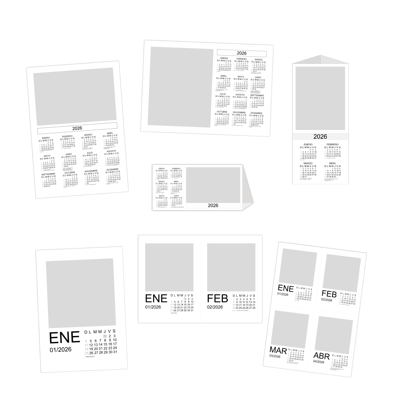 Pack 7 Calendarios Almanaques