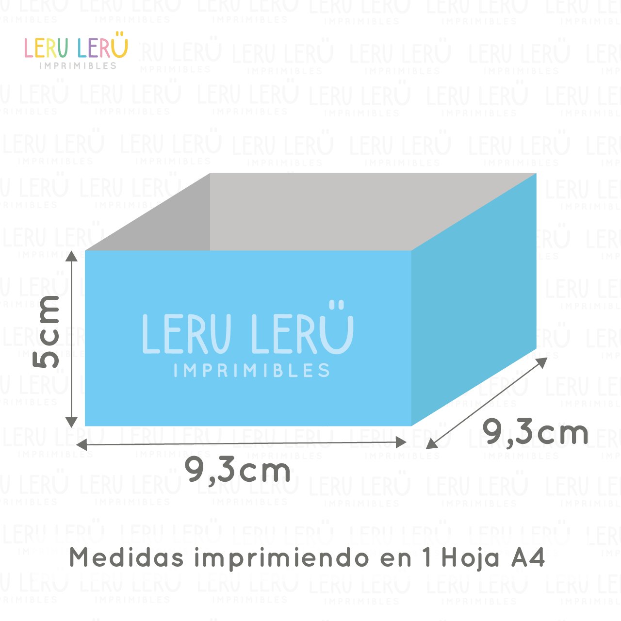 Medidas de la bandeja cuadrada chica recta