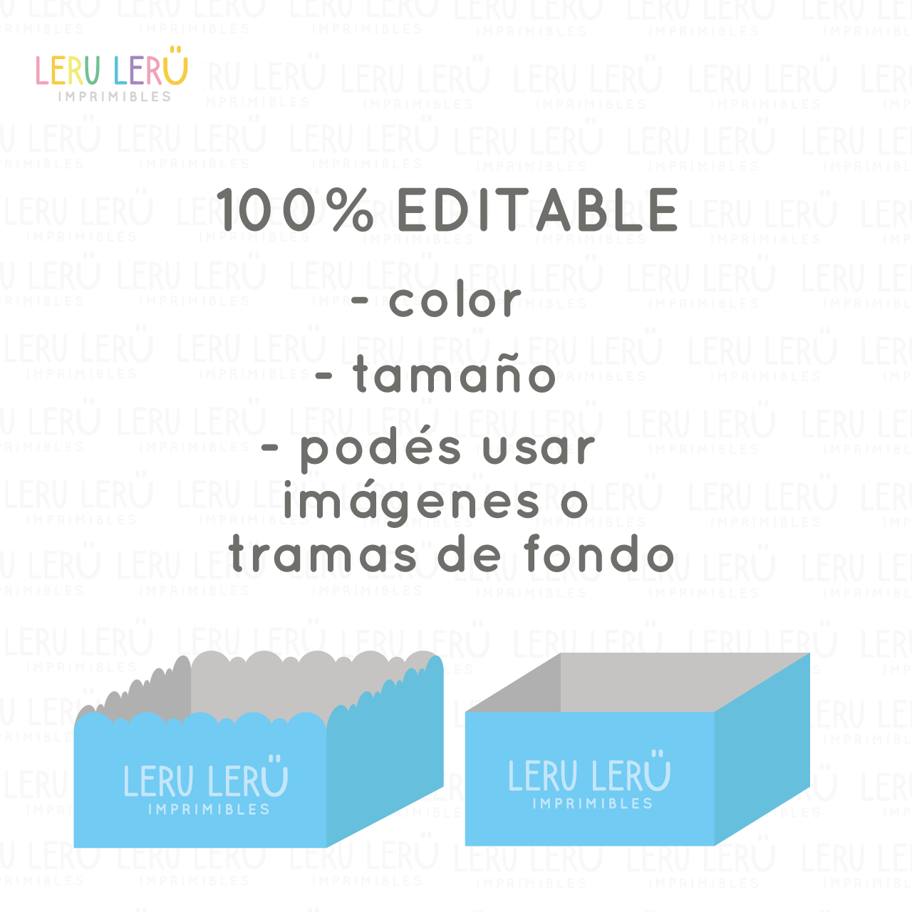 Plantilla de bandejas cuadradas chicas