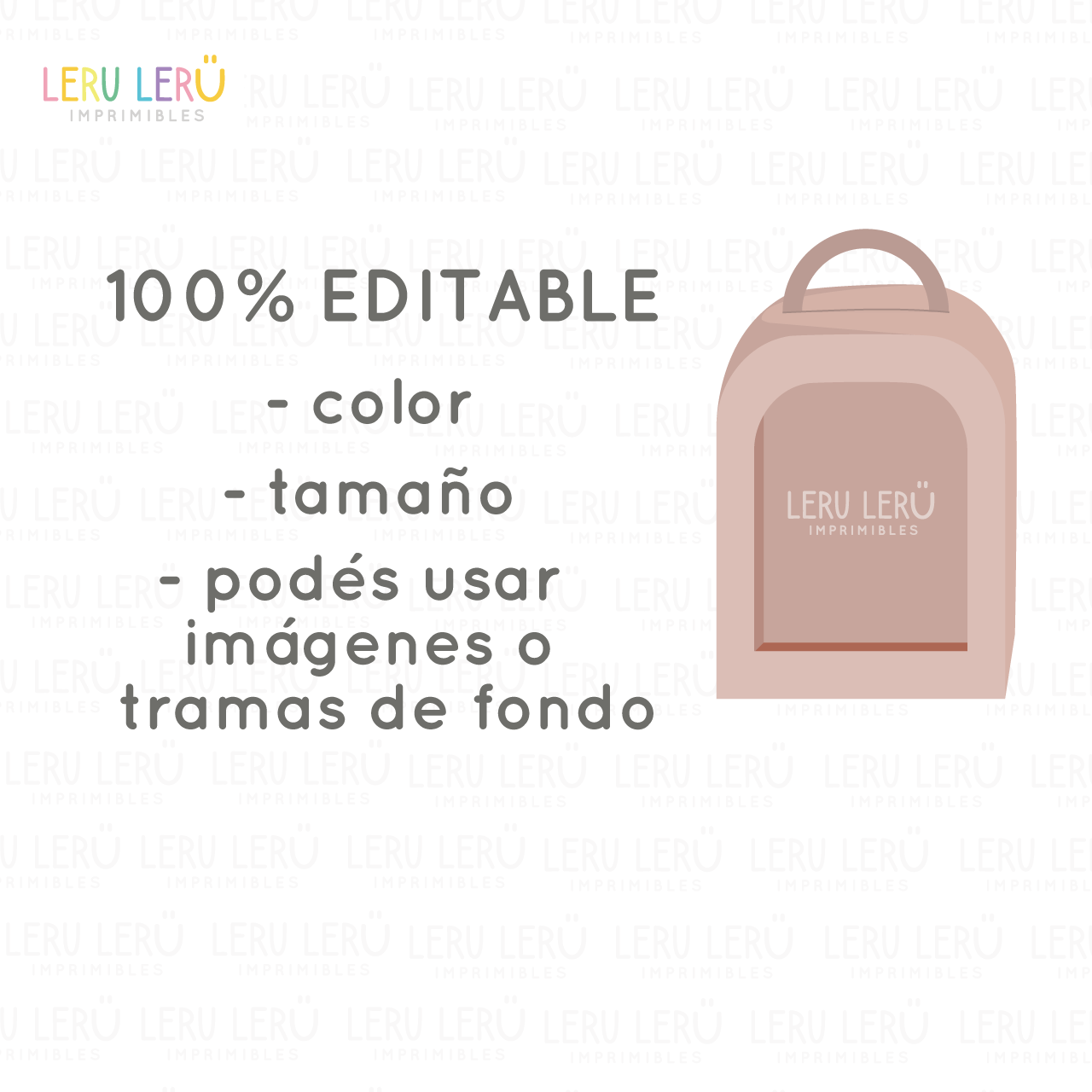 Plantilla de caja valijita redondeada con shaker frontal