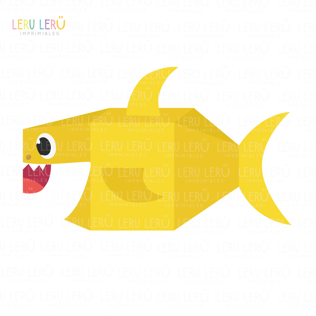 Molde de caja bebé tiburón