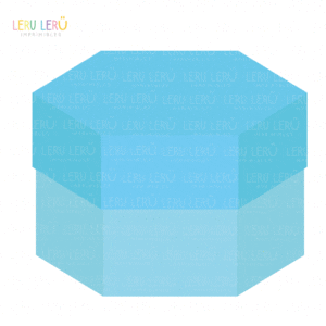Molde de caja hexagonal con tapa