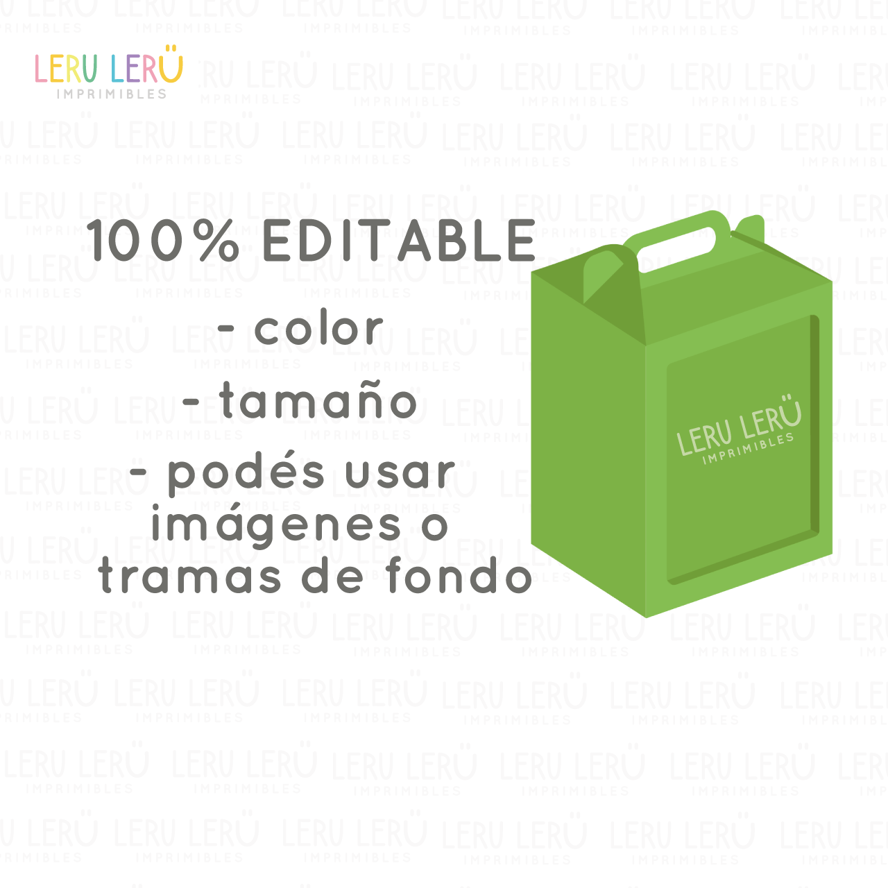 Plantilla de caja lonchera