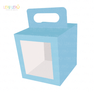 Molde de caja para cupcake con ventana recta