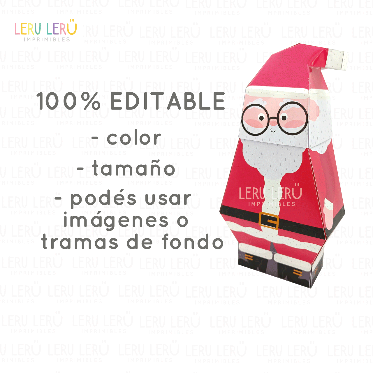 Plantilla editable con forma de Santa Claus