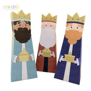 Molde de cajas con forma de Reyes Magos