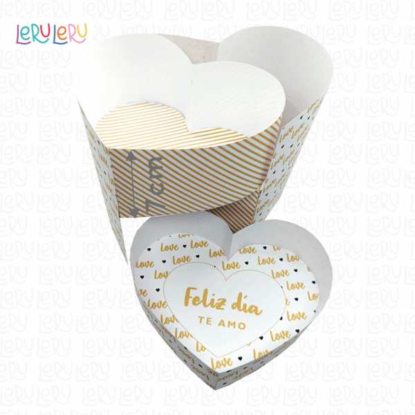 Molde caja corazon con dos bandejas - Imagen 6