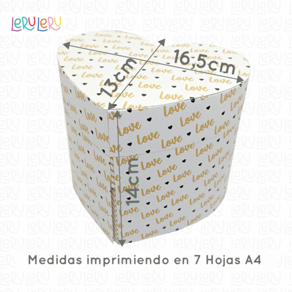 Molde caja corazon con dos bandejas - Imagen 5