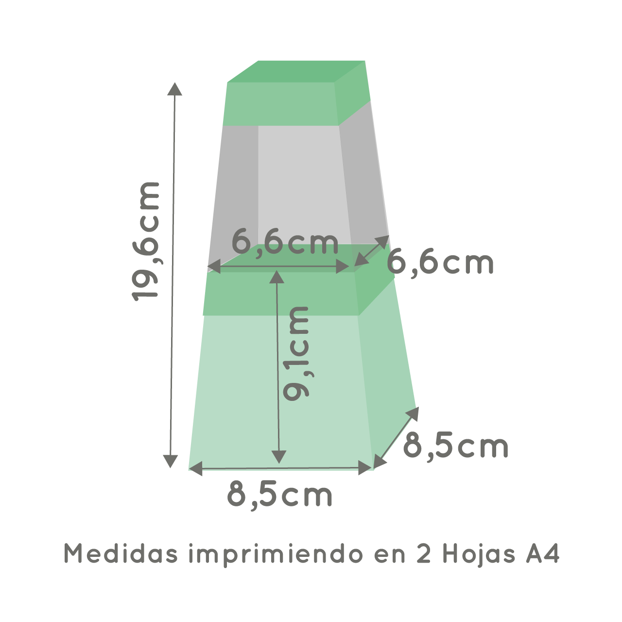 Molde caja base cuadrada con shaker en la tapa - Imagen 3