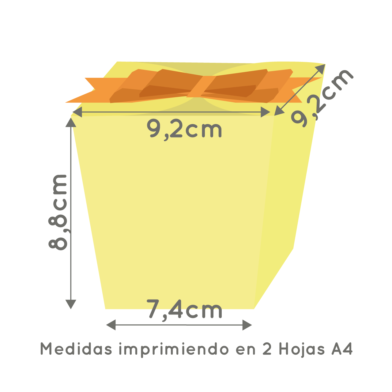 Molde caja cónica con moño - Imagen 3