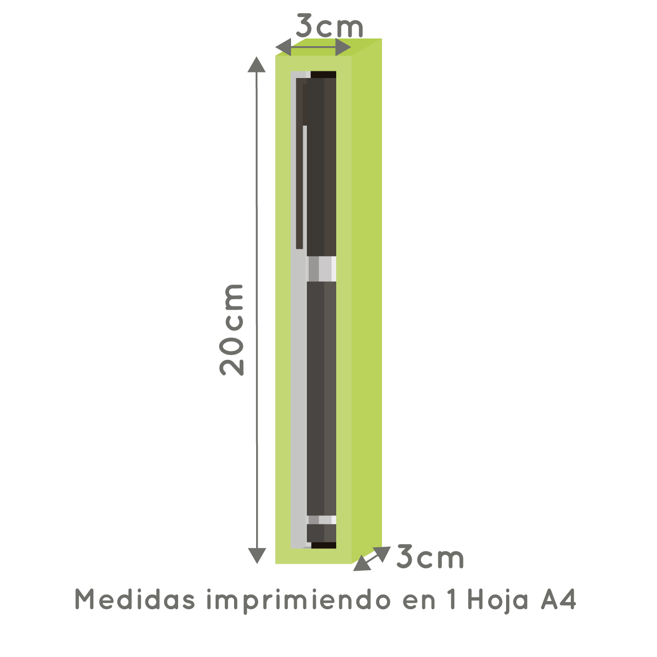 Molde Caja para lapicera apertura superior - Imagen 2