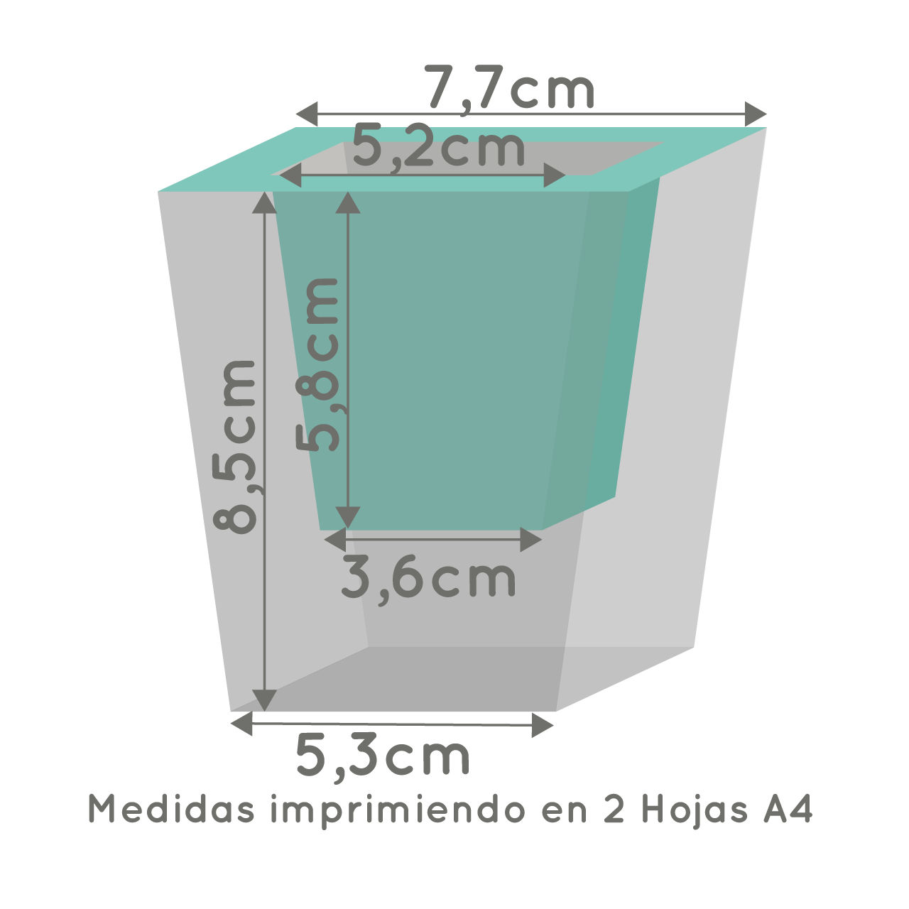 Molde pochoclera centro de mesa shaker - Imagen 2