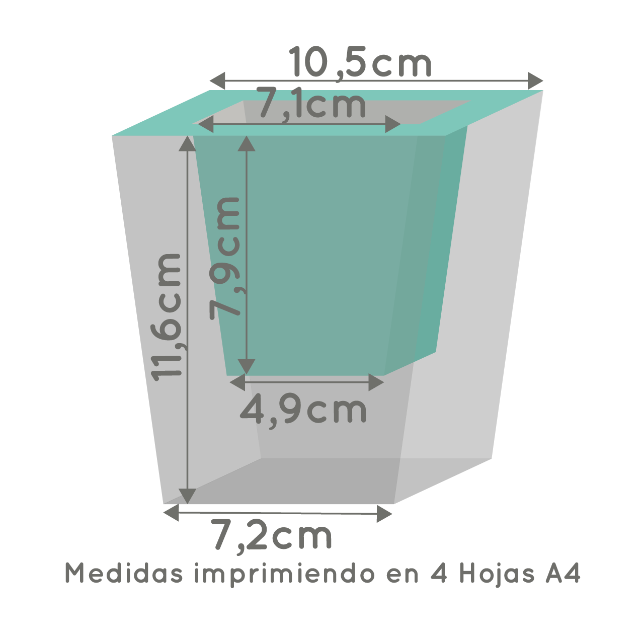 Molde pochoclera centro de mesa shaker - Imagen 3